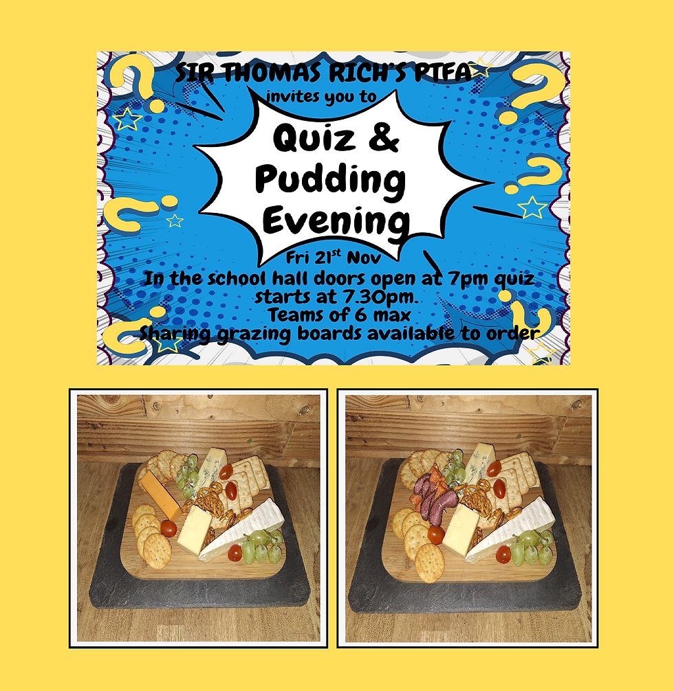 QUIZ & PUDDING NIGHT - Friday 21/11/25 (with optional cheeseboards to serve 2)