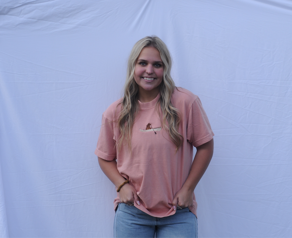 Thumbnail: BOAT BEAR HEAVY WEIGHT TEE IN SALMON