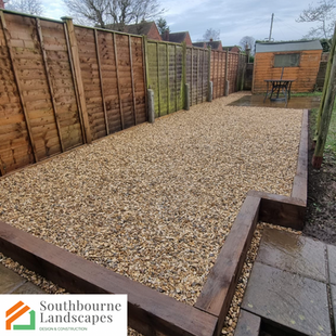 low maintenance gravel area for planting