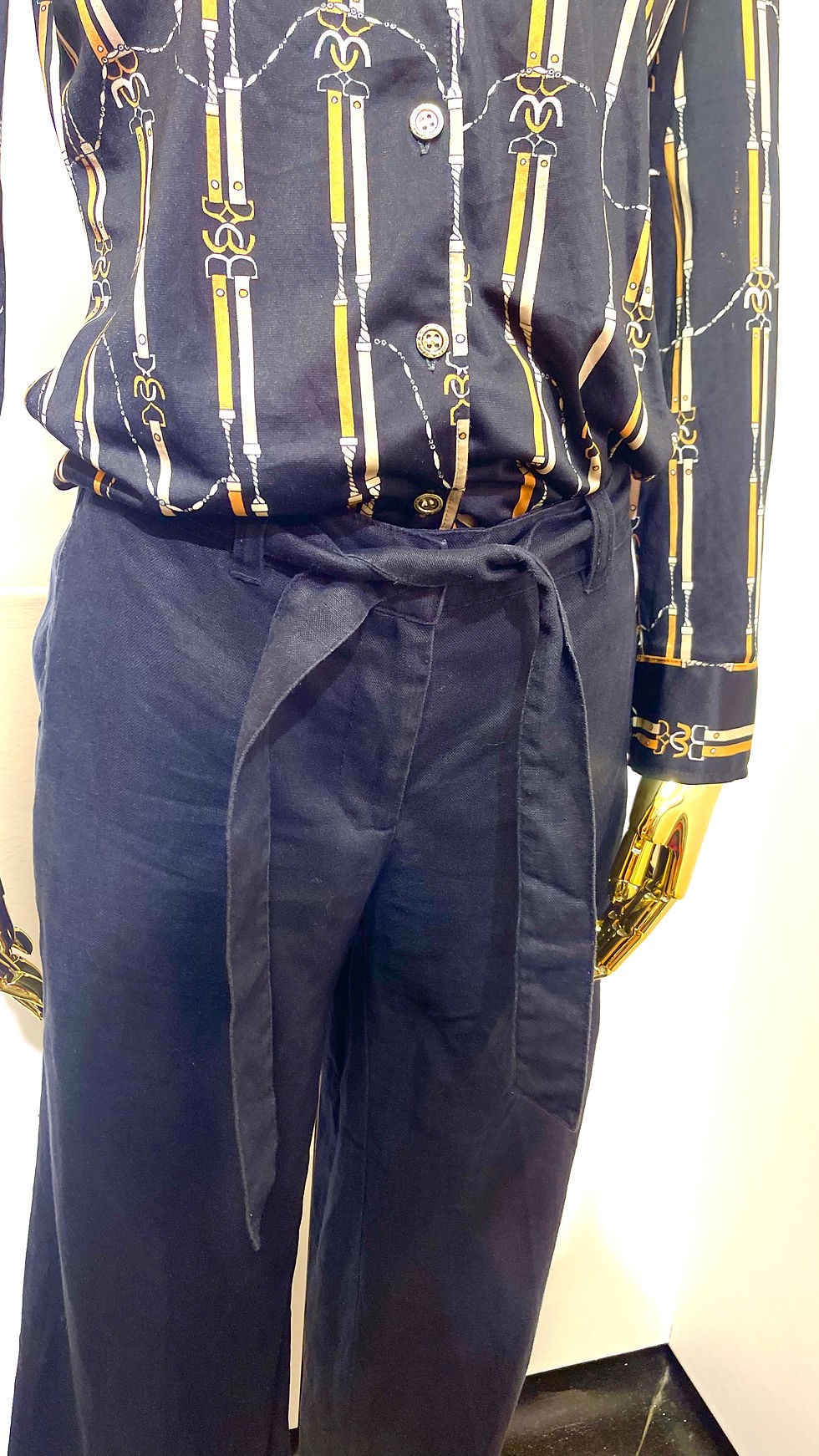 Thumbnail: Laura Ashley Linen Wide-Leg Trousers