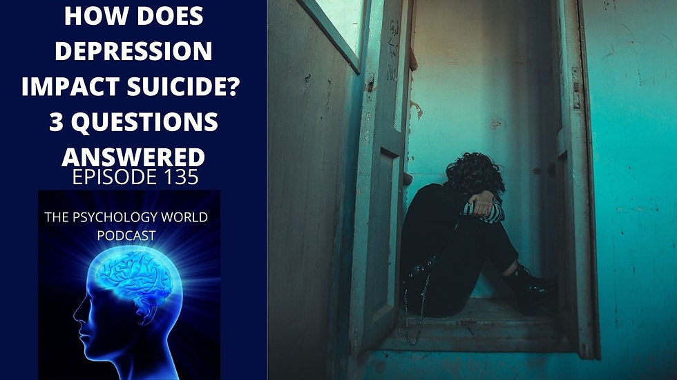 how does depression impact suicide, clinical psychology, abnormal psychology, suicide psychology