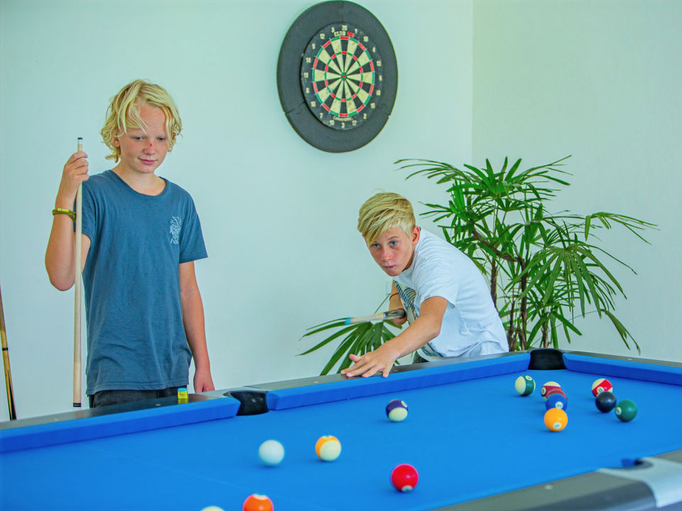 playing pool