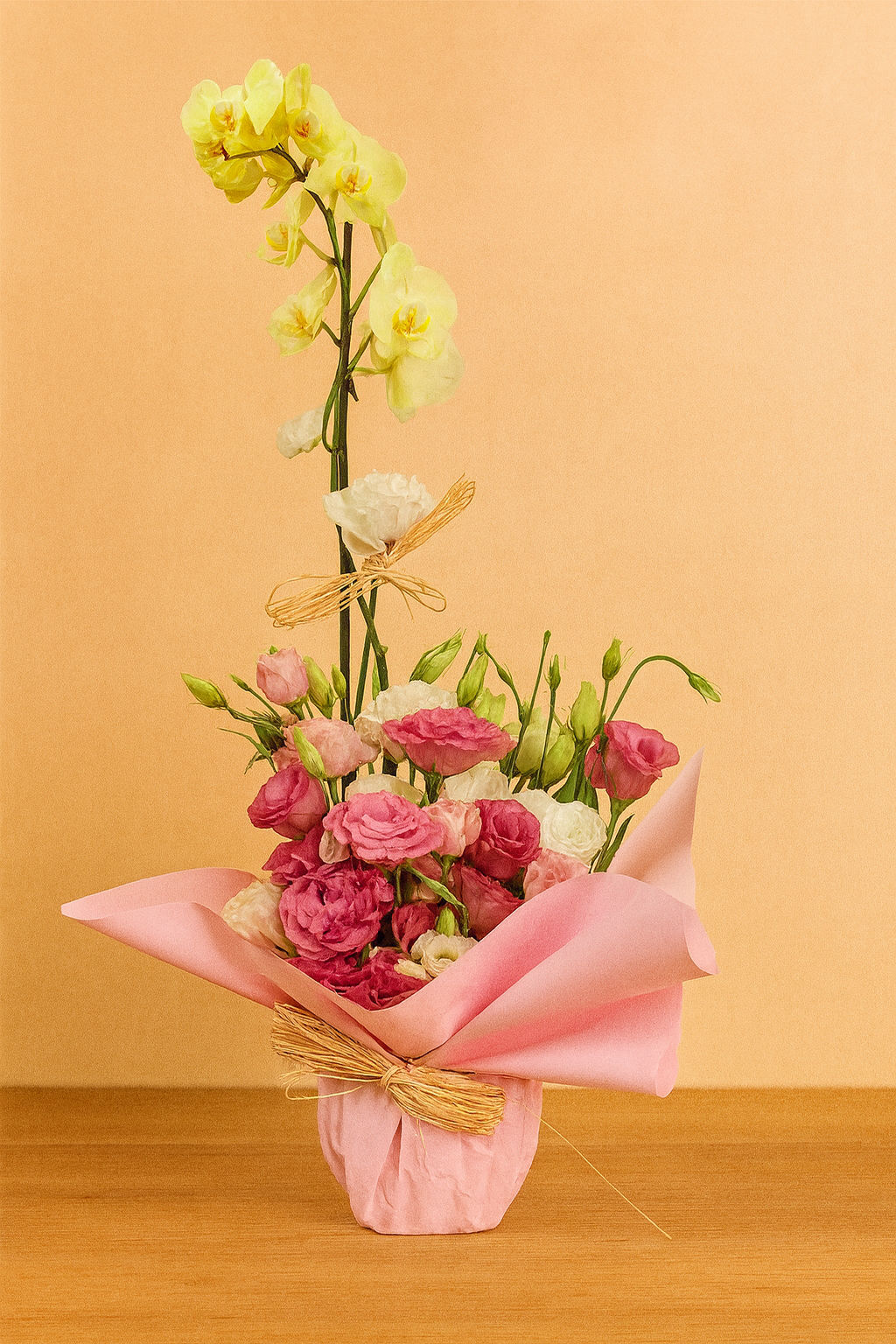 Beyaz Orkide ve Pembe Lisyantus Aranjmanı – Serdivan Çiçek