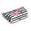 Thumbnail: Turquoise Pendant Pink Rose Black and White Striped Gold Dots Accessory Pouch