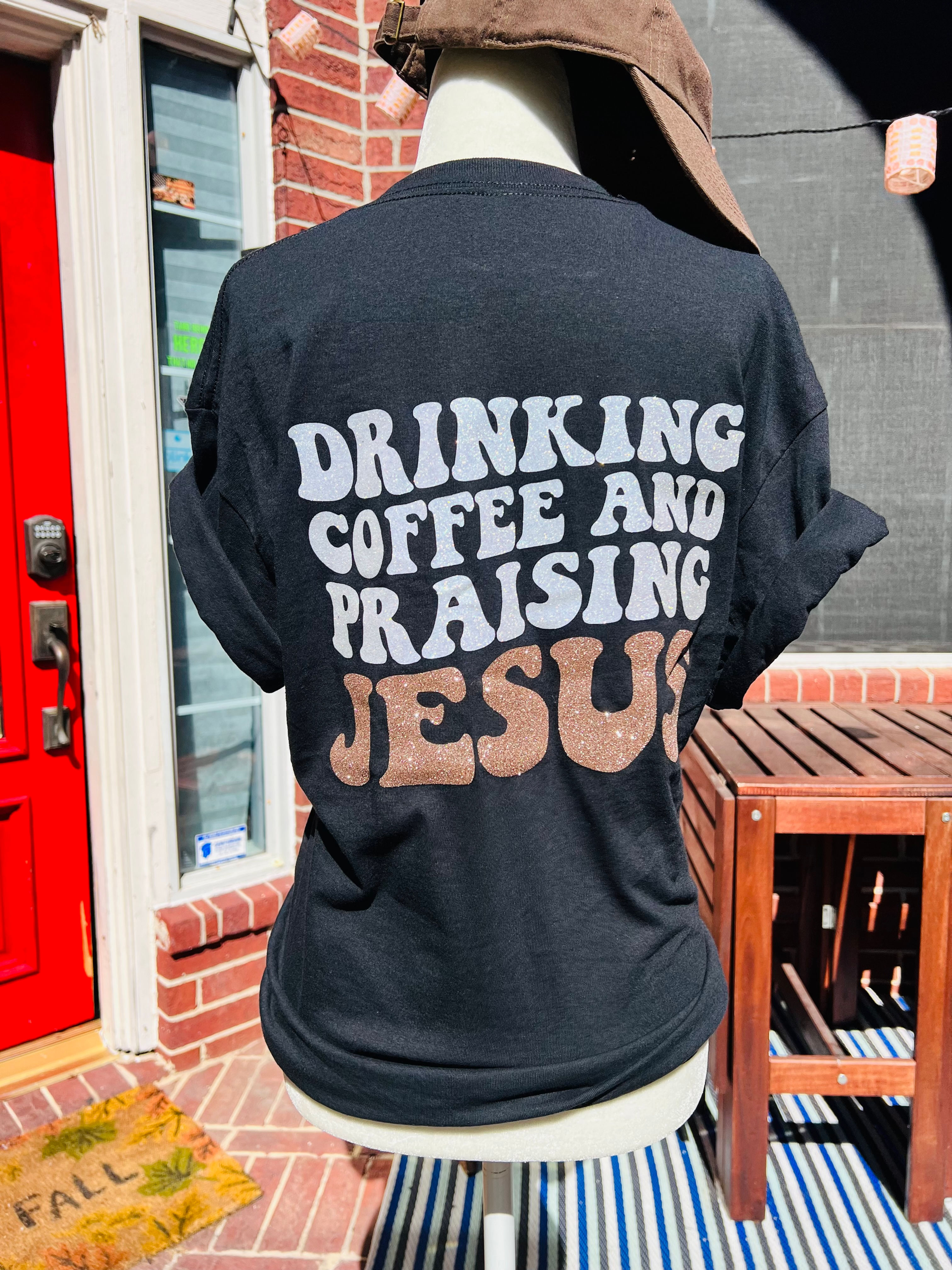 Drinking Coffee and praising Jesus