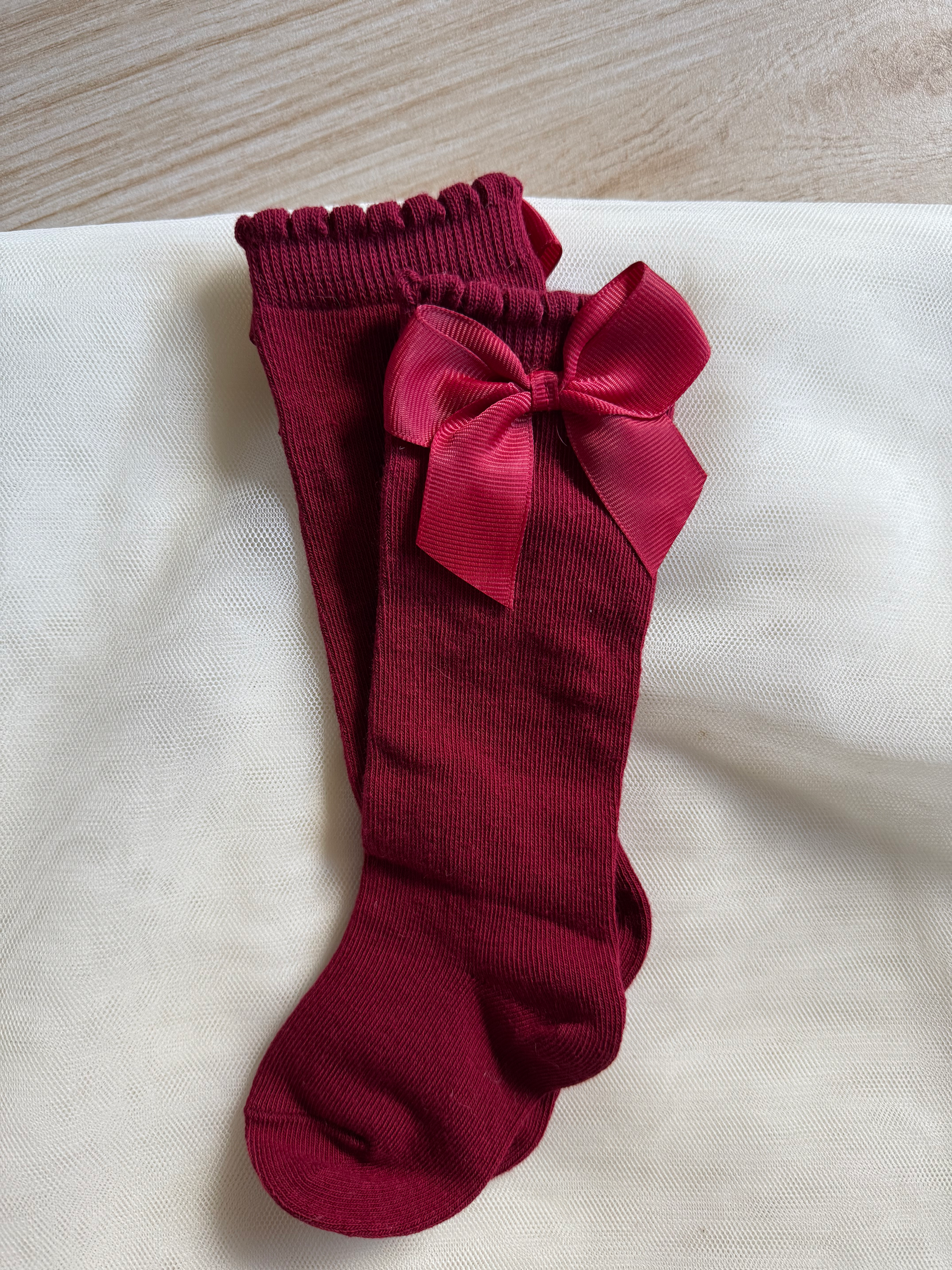 Chaussettes hautes rouges