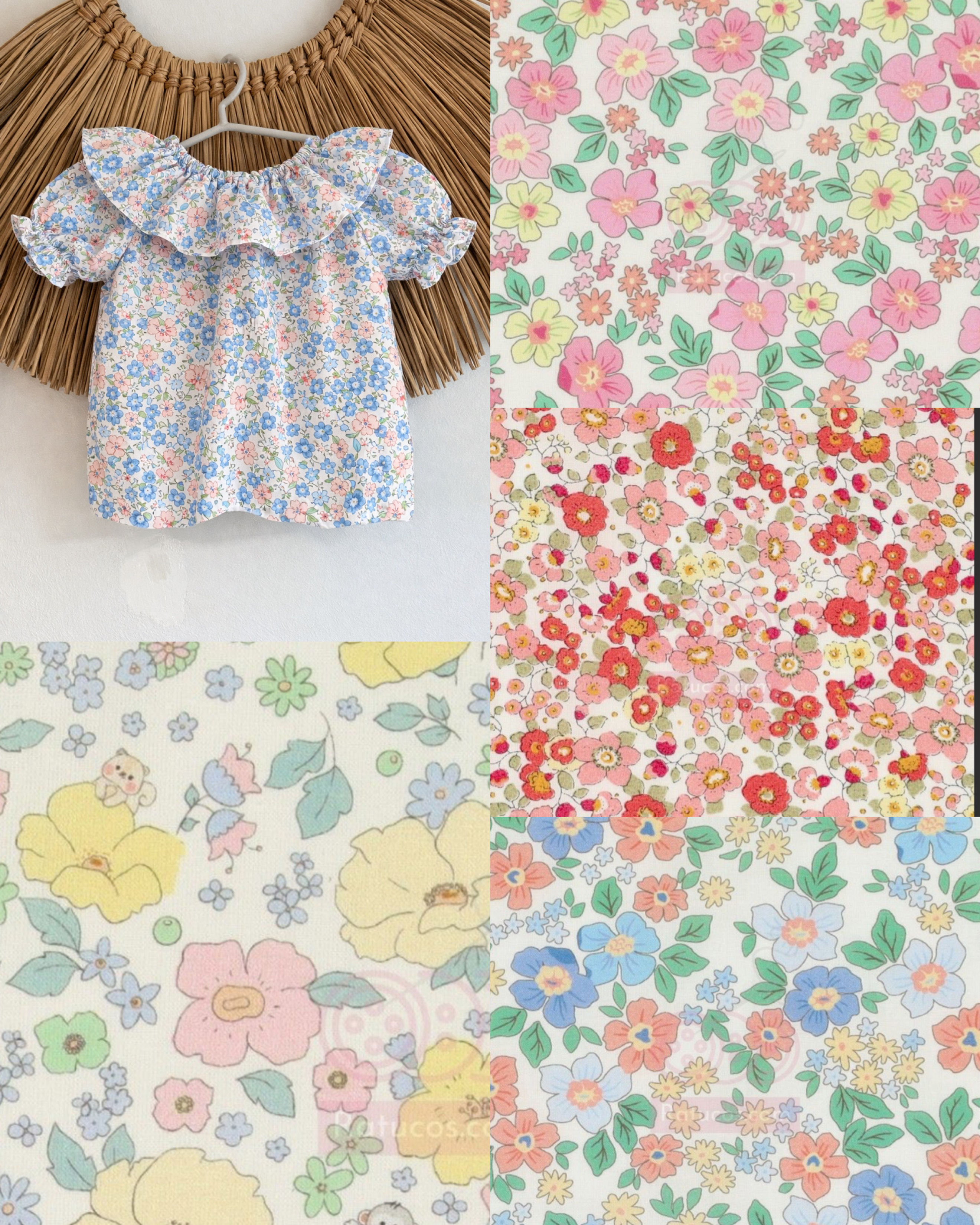 + DE COULEURS : blouse coton liberty 