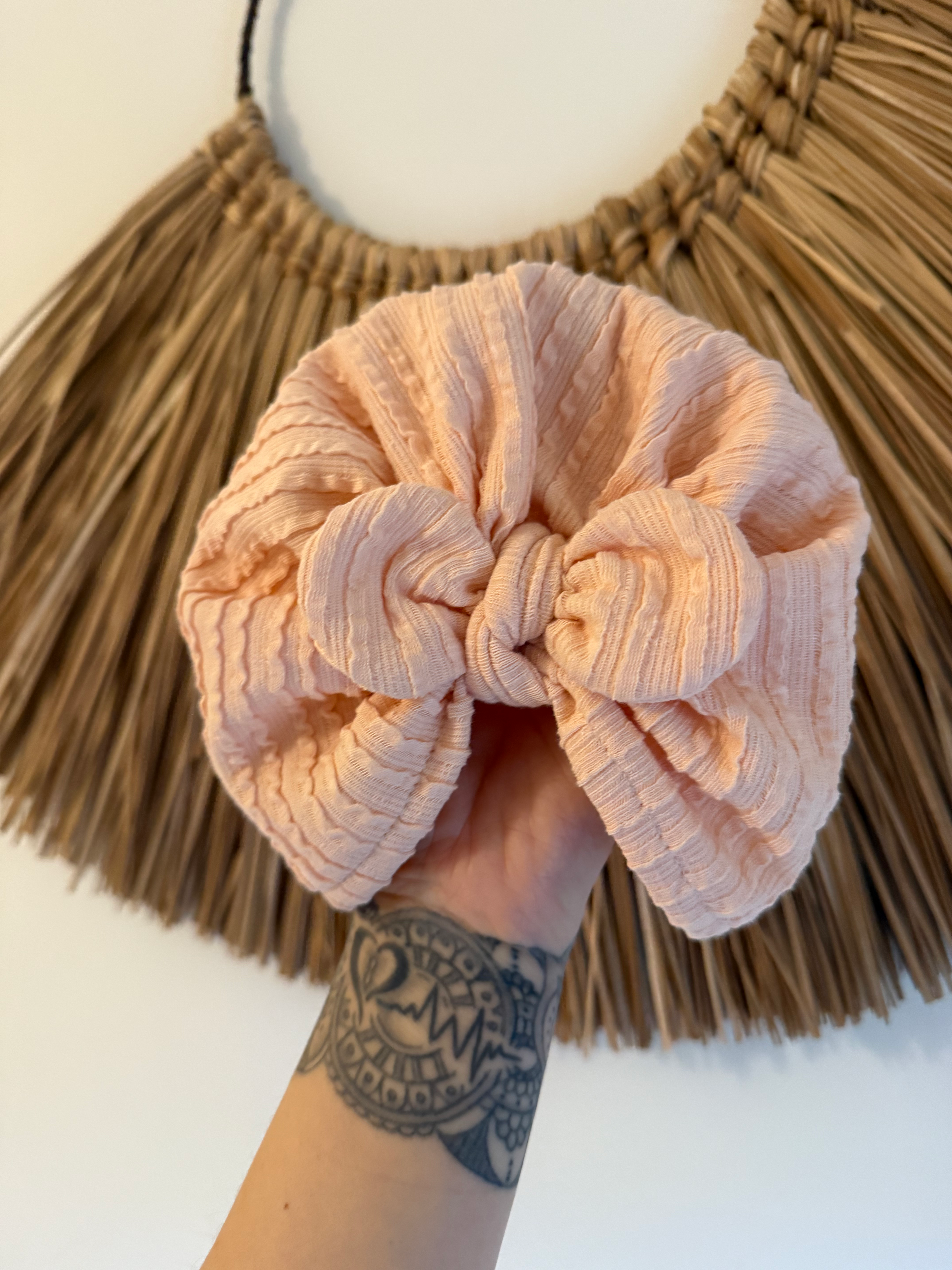 SOLDE : Bonnet gaufré saumon 