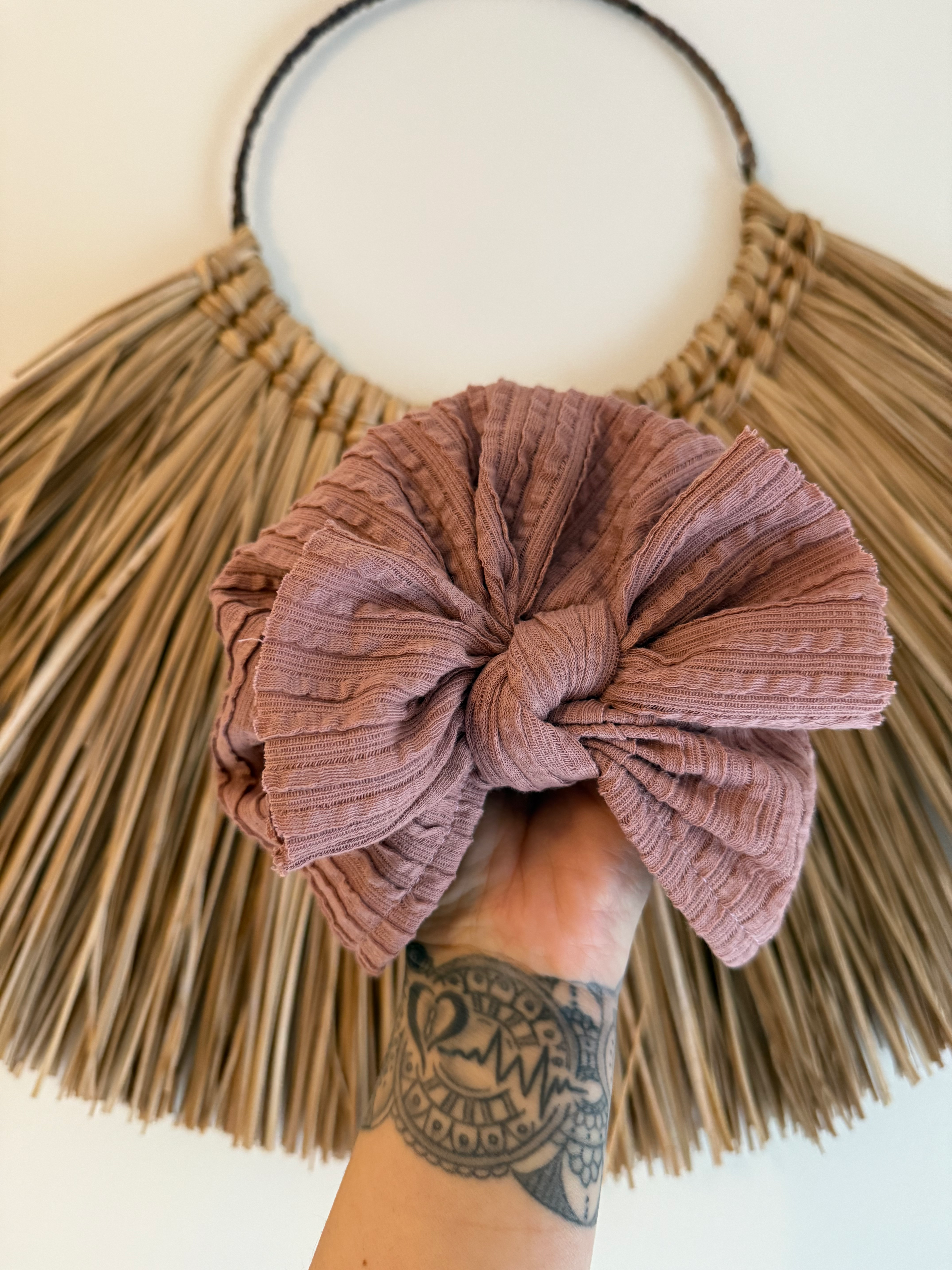 Bonnet lilas gaufré