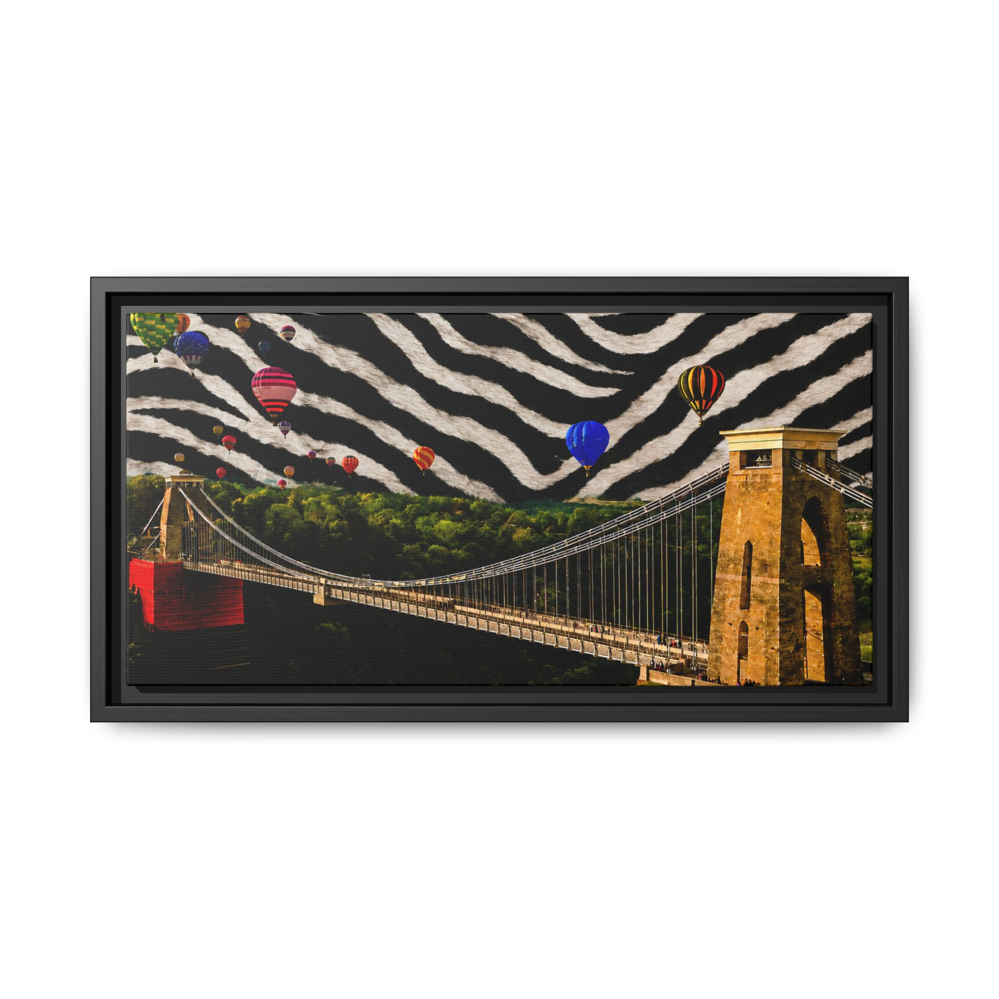 Clifton Suspension Bridge – Zebra Edition framed canvas