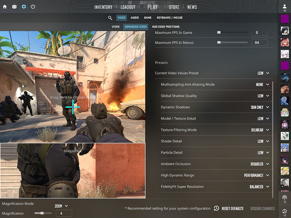 Video Graphic Settings (2025-26)