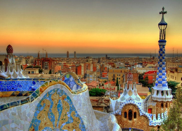 Parc Guell in Barcelona Spain
