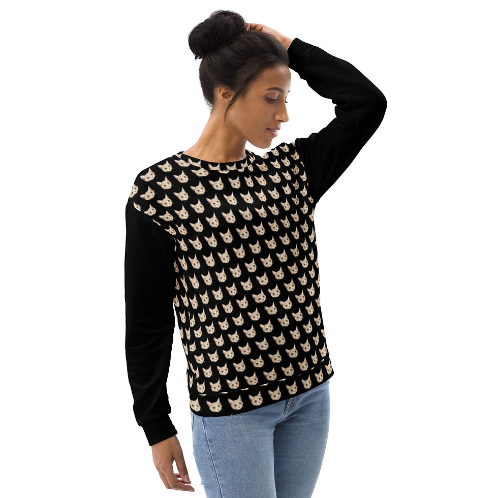 Thumbnail: Orange Cat Pattern Premium Sweatshirt