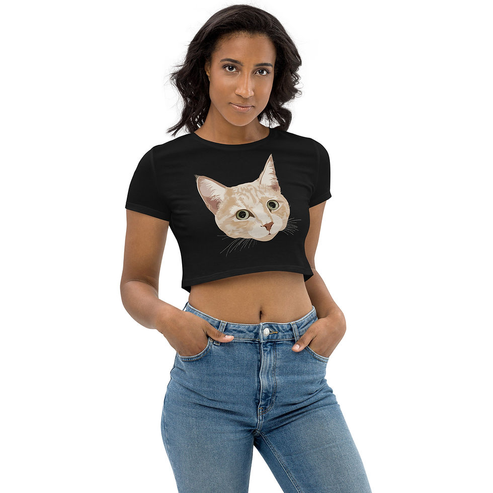 Thumbnail: Orange Cat Organic Crop Top