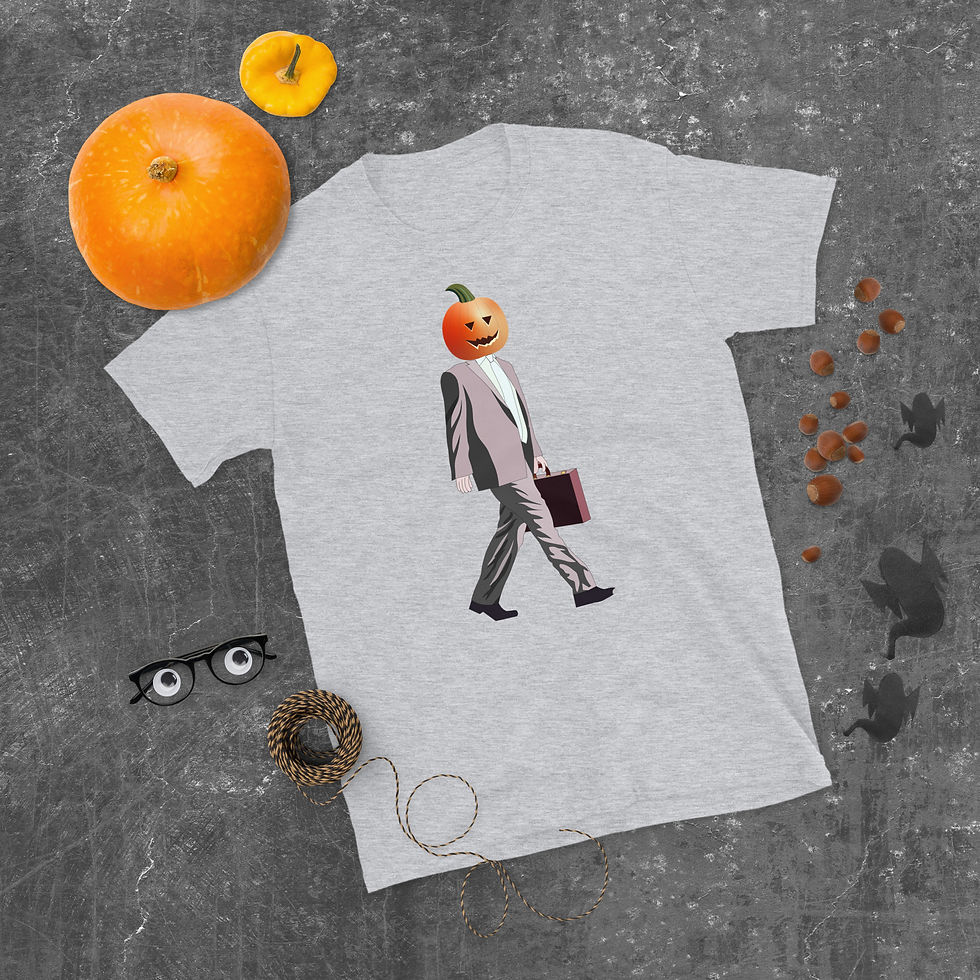 Thumbnail: Dwight Schrute Jack-O'-Lantern Halloween Short-Sleeve T-Shirt
