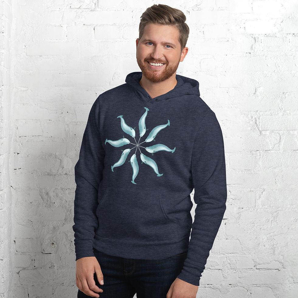 Thumbnail: Circle of Narwhals Extra-Soft Hoodie