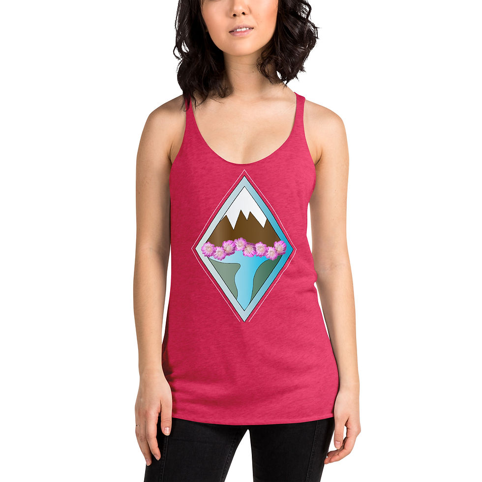 Thumbnail: Mountain + Bitterroot Flowers Racerback Tank