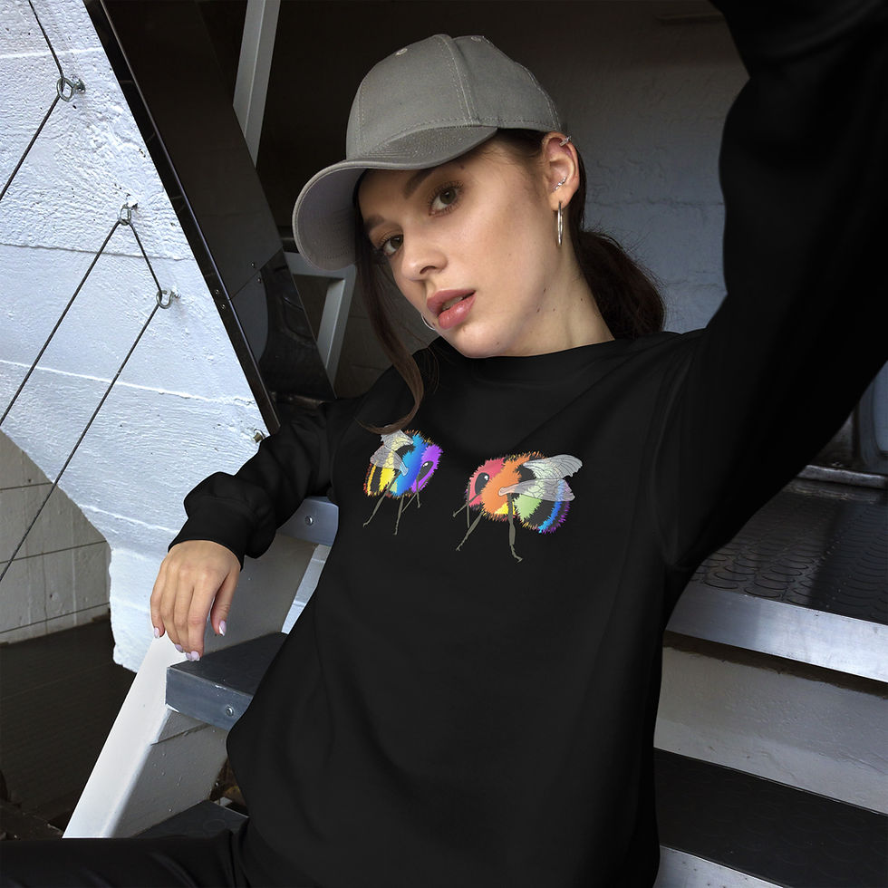 Thumbnail: Rainbow Bumblebee Crew Neck Sweatshirt