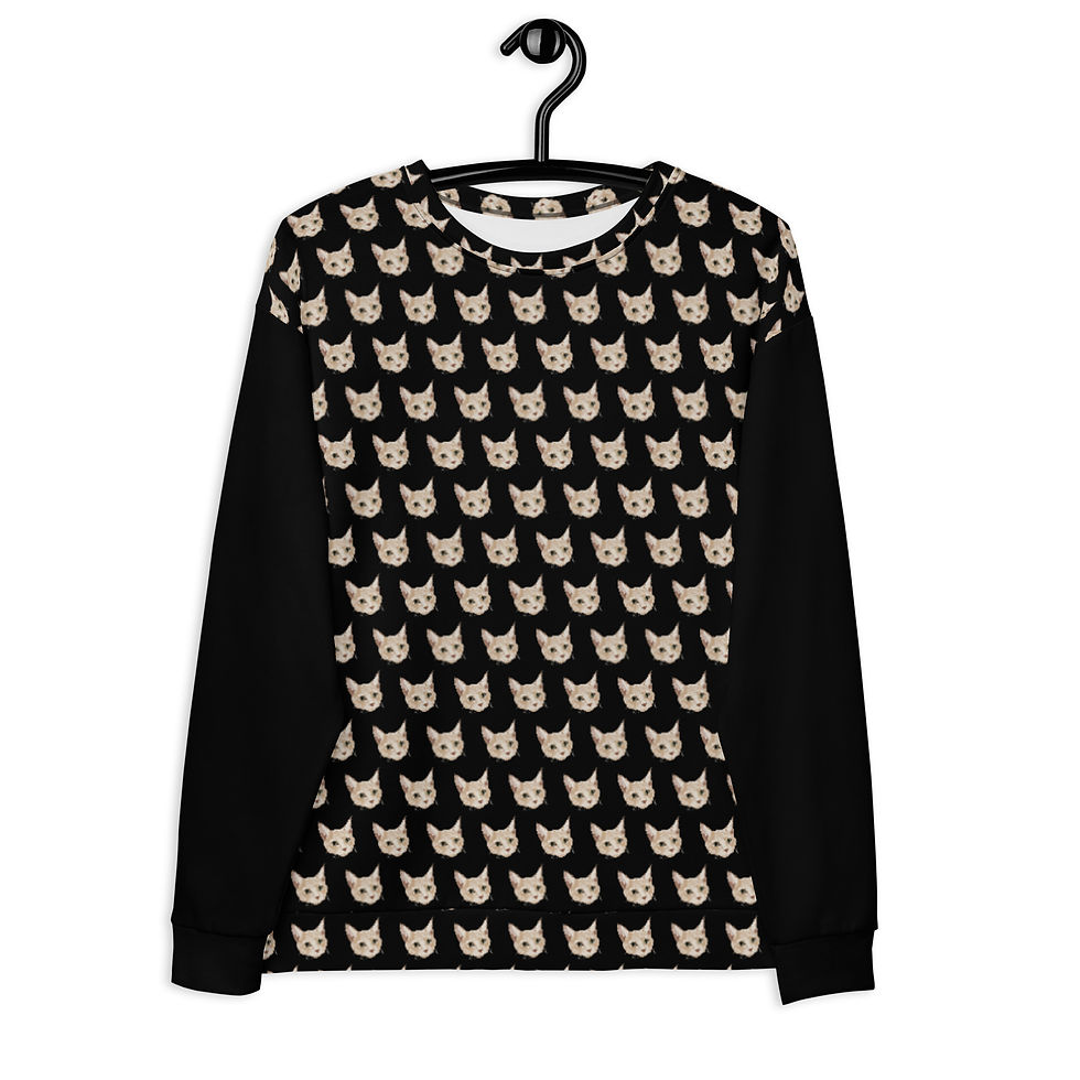 Thumbnail: Orange Cat Pattern Premium Sweatshirt