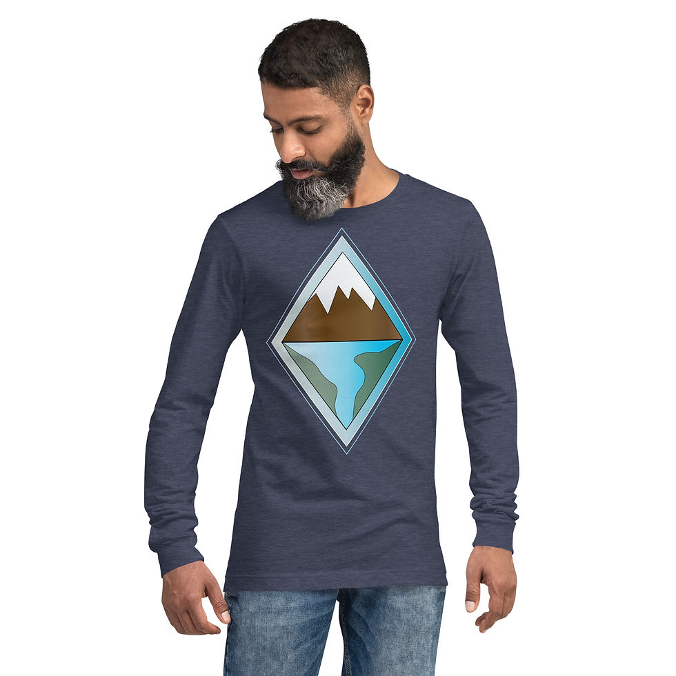 Thumbnail: Mountain + River Unisex Long Sleeve Tee