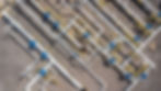Aerial top view natural gas pipeline, ga