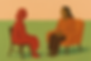 Two woman talking painting | South asian therapy in NY & MA | 10002 | 10009