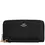 Thumbnail: Coach Pebbled Leather Long Zip Around Wallet - Black