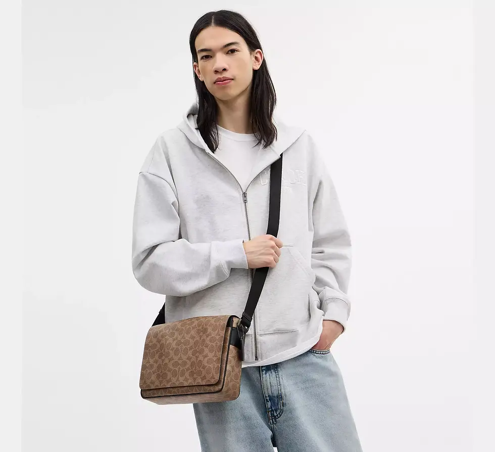 Thumbnail: Coach Jack Signature Messenger Bag - Tan/Black