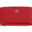 Thumbnail: Coach Pebbled Leather Long Zip Around Wallet - True Red