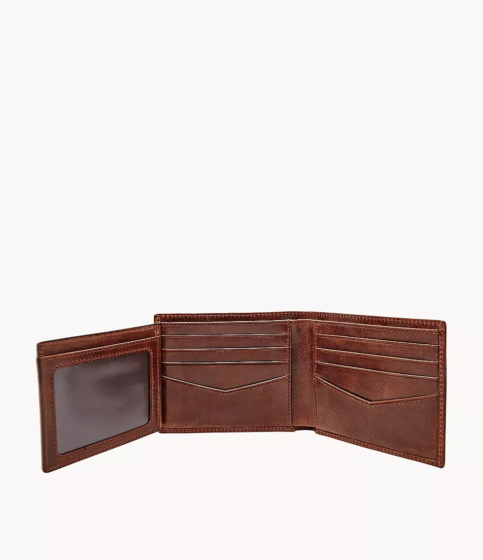Thumbnail: Fossil Men's Bifold Wallet With Flip ID - Brown