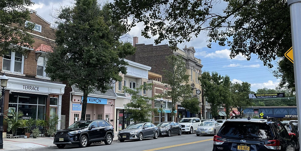 Small businesses in a downtown