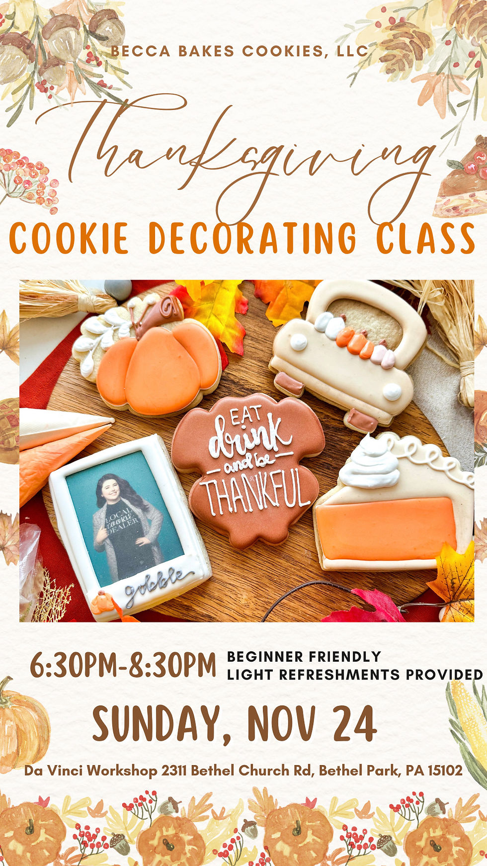 Cookie Decorating for Thanksgiving !!!
