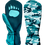 Thumbnail: Kids softshell mittens with fleece, camouflage, petrol