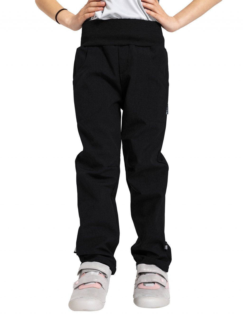 Softshell trousers with fleece, cool, black