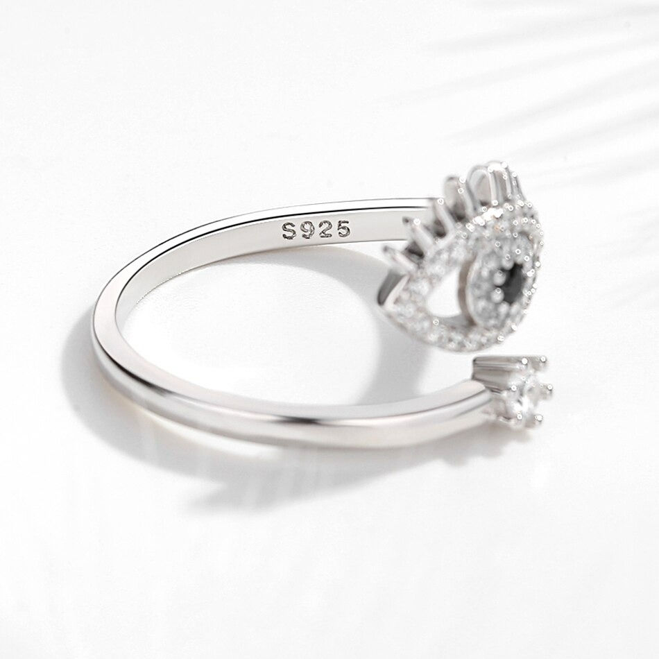 Thumbnail: Sterling Silver Evil Eye Ring