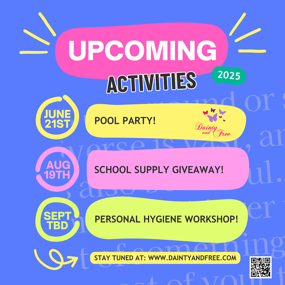 Dainty & Free Upcoming Activities!