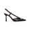 Thumbnail: Liu •Jo Women's Black Leather High Heel Slingbacks side view