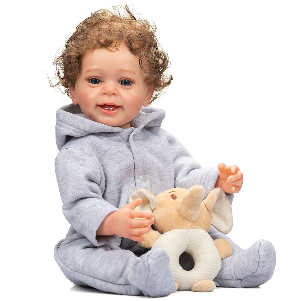 Miniatura: Boneca Bebe Reborn Pintada e Acabada 55 CM, Corpo Inteiro de Silicone Macio com 