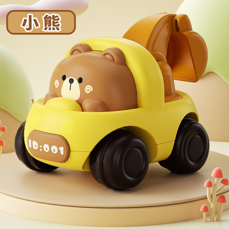 Miniatura: Carro de brinquedo do bebê para 6 12 meses carro de fricção infantil borracha