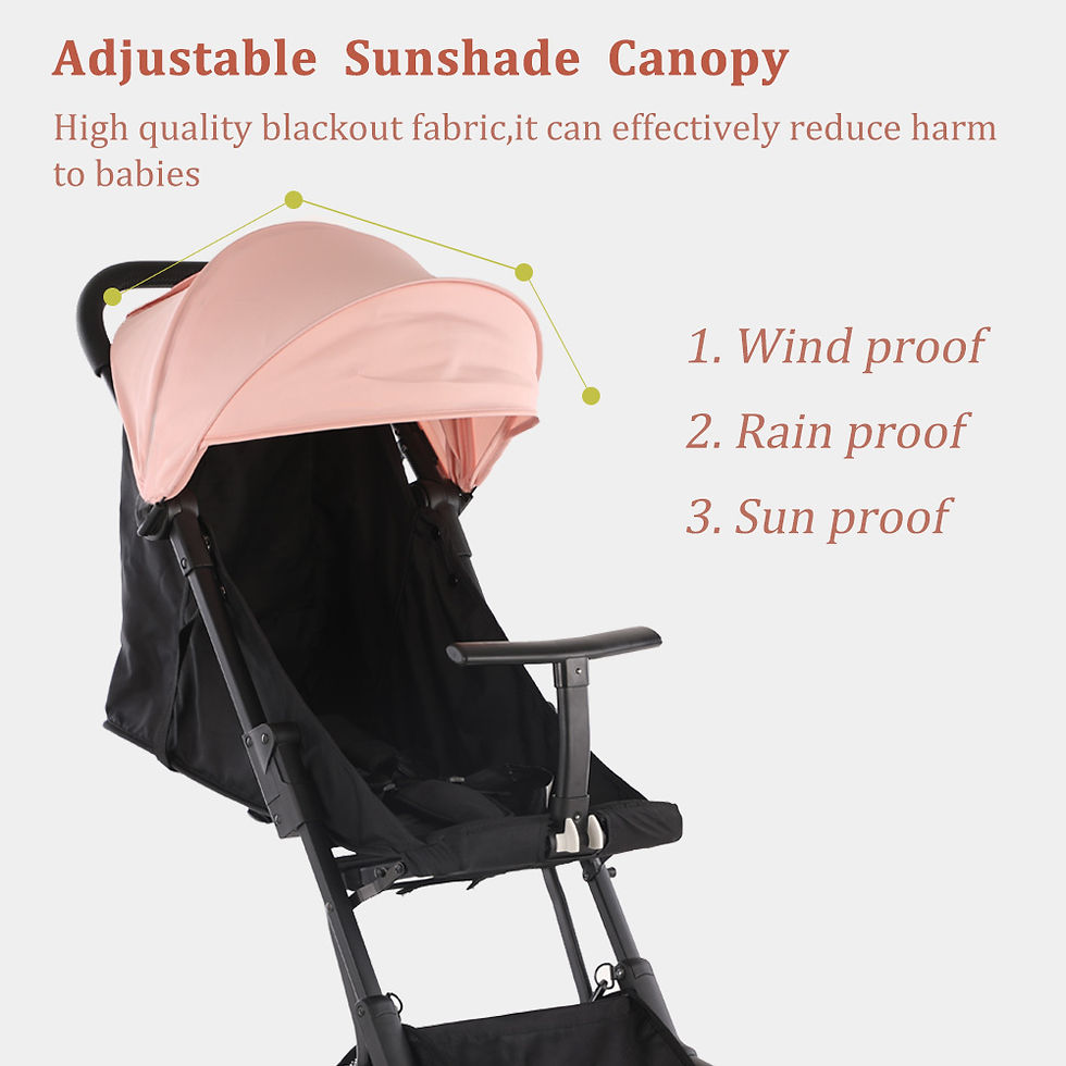 Miniatura: US Warehouse Spot Portable Lightweight Baby Stroller Easy Folding Stroller Baby 