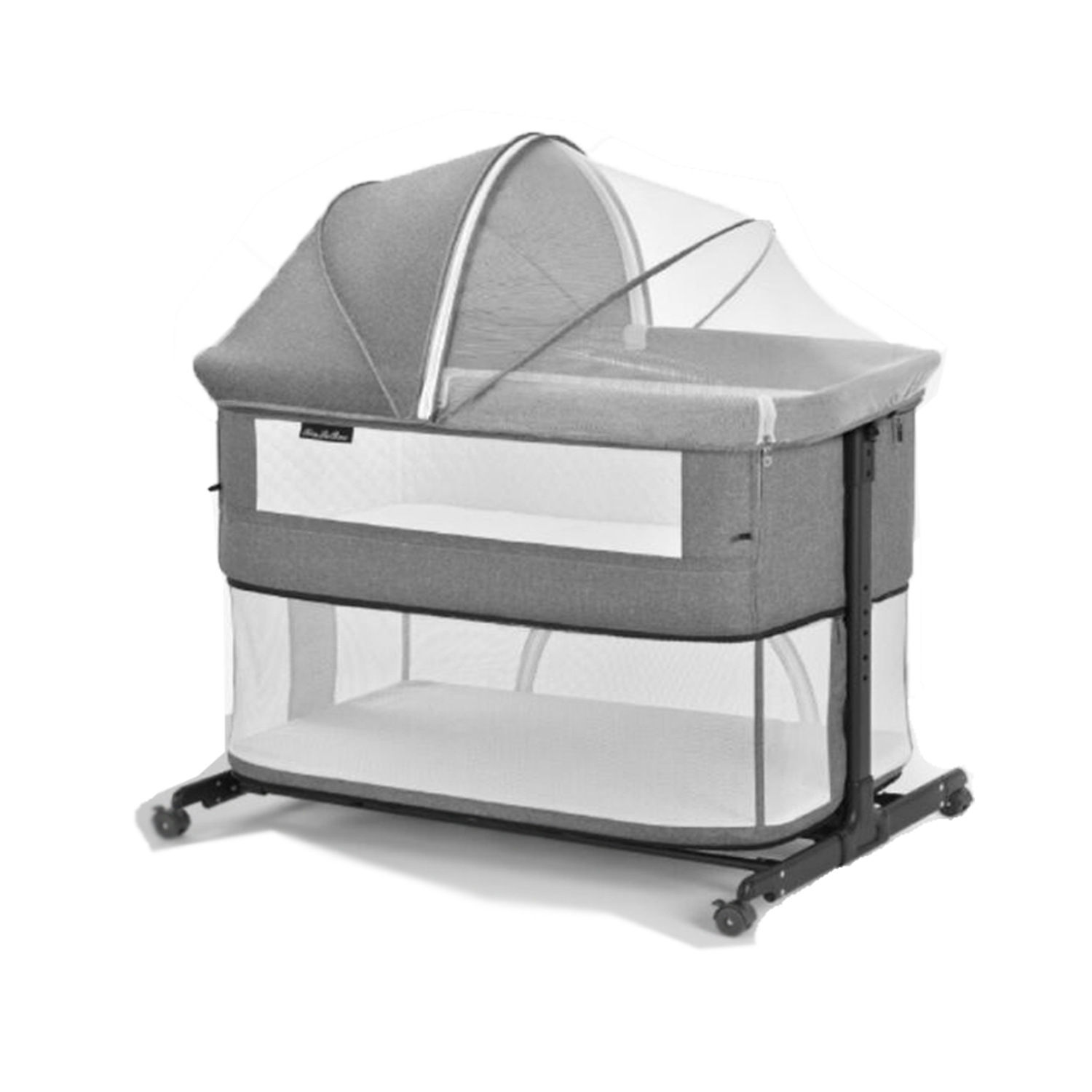 Newborn Mobile Bed Play Bed Foldable Crib Portable Infant Crib Bassinet Adjustab
