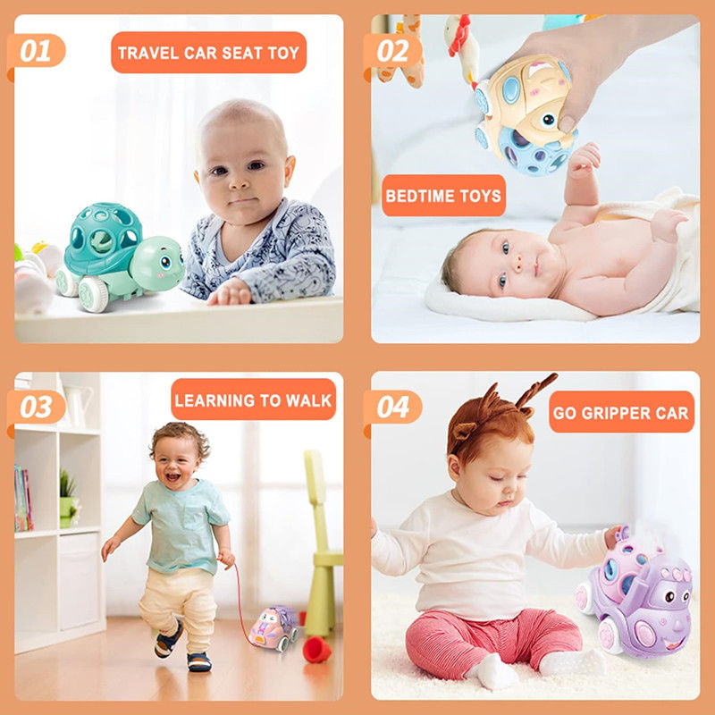 Miniatura: Carro de brinquedo do bebê para 6 12 meses carro de fricção infantil borracha