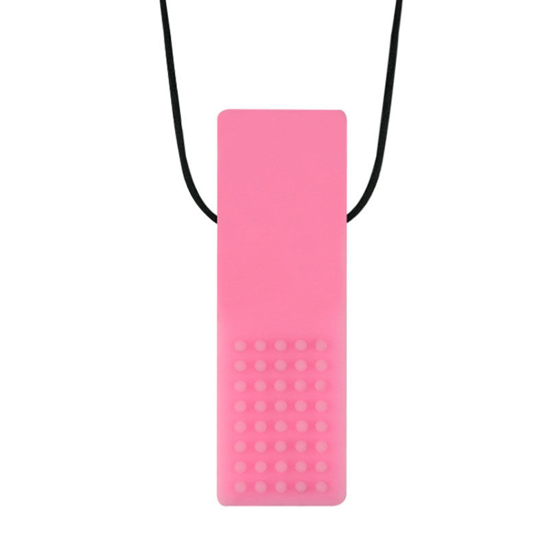Miniatura: 1pc sensorial mastigar colar tijolo mastigável crianças silicone mordendo láp