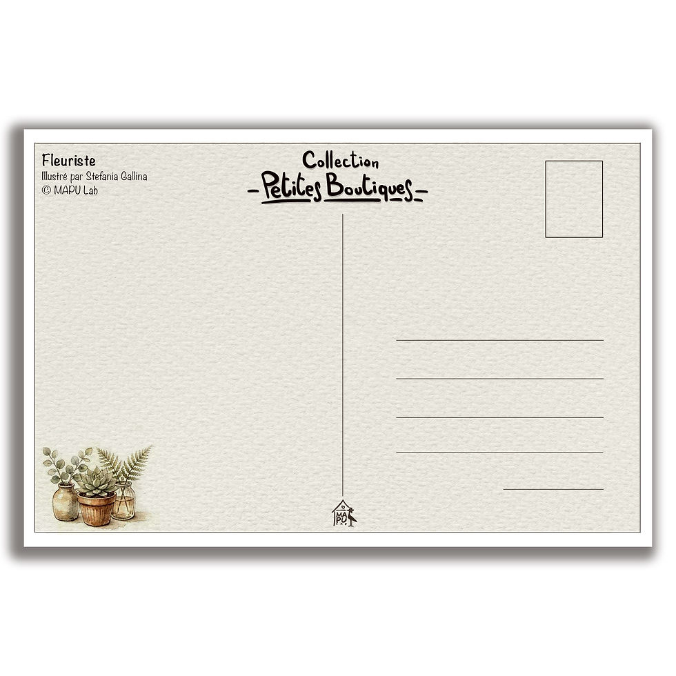 Miniature : Lot de 5 cartes postales Fleuriste