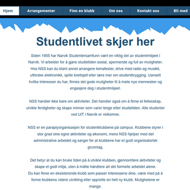 Oppdatering V5 av Nettsiden