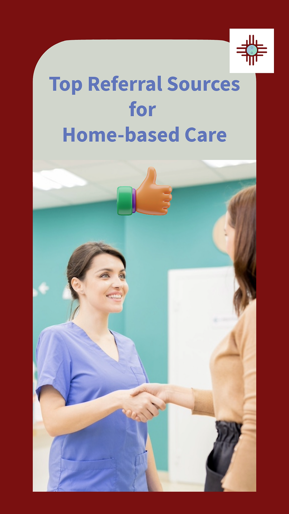 Home-based agent speaking with hospital referral person