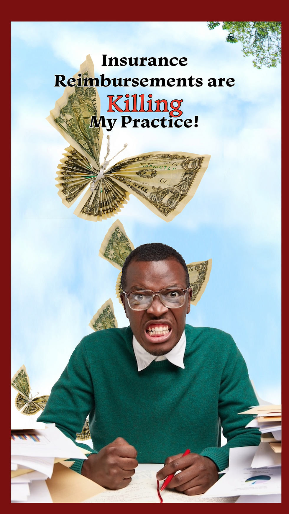 Angry physician review this insurance reimbursement receipts