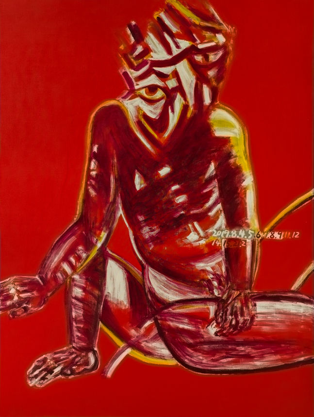 Self-portrait 3, Acrylic on canvas, 290.2×218cm, 2019