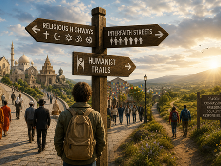 A journey to humanism: religious highways, interfaith streets, humanist trails