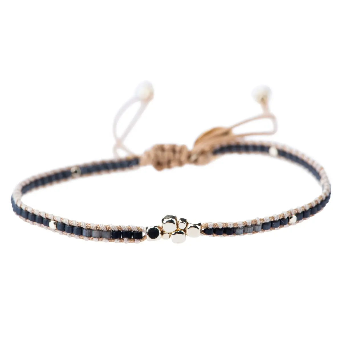 MEET COCO | Armband Scottie Grey Black Gold